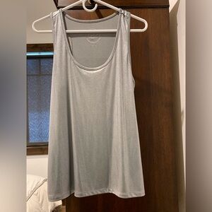 INC International Concepts Silver Metallic Tank Top